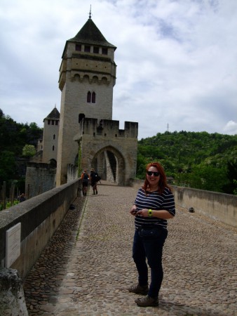 Devil's bridge with some other pilgirms in Cahors